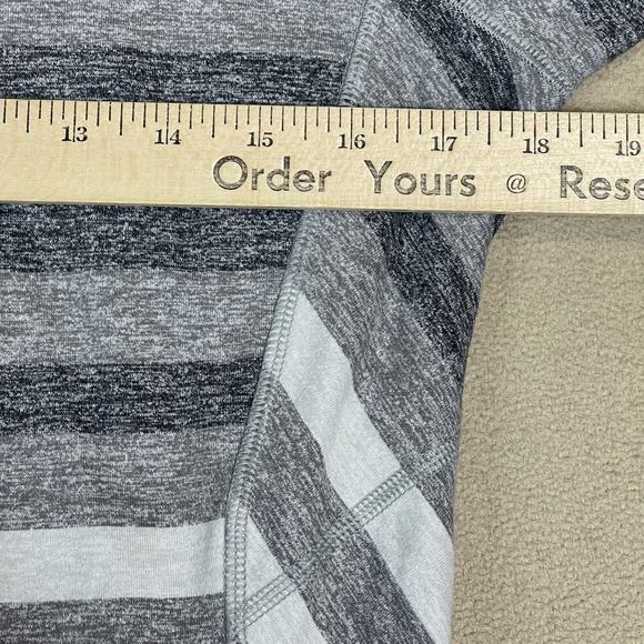 Lululemon Pullover Womens 8 Gray Striped Race Your Pace 1/2 Zip Long Sleeve Top - Picture 4 of 10